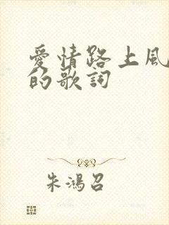 爱情路上风雨多的歌词