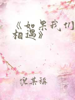 《如果我们不曾相遇》