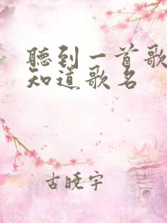 听到一首歌怎么知道歌名