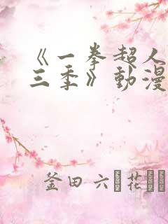 《一拳超人 第三季》动漫