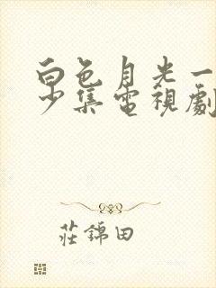 白色月光一共多少集电视剧