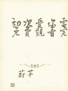 初次爱你电视剧免费观看完整版高清