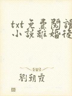 txt免费阅读小说离婚后前夫总是想追我