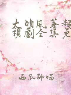 大明风华超清电视剧全集免费观看