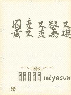 国产又粗又猛又黄又爽无遮档