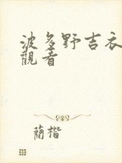 波多野吉衣在线观看