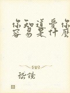 你知道爱你并不容易是什么歌曲