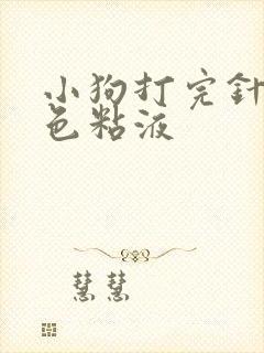 小狗打完针吐白色粘液