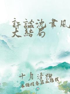 许谧沈聿风小说大结局