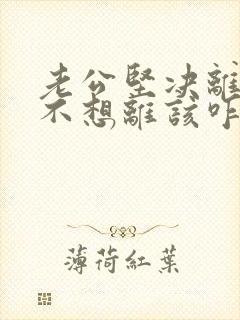 老公坚决离婚我不想离该咋样应对