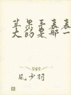 苹果手表表盘最大的是哪一款