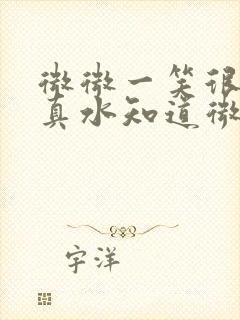 微微一笑很倾城真水知道微微是庆大