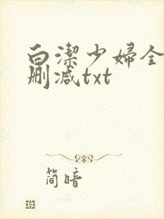 白洁少妇全文无删减txt