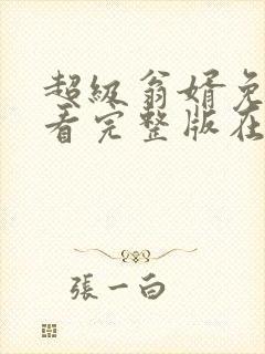 超级翁婿免费观看完整版在线全集