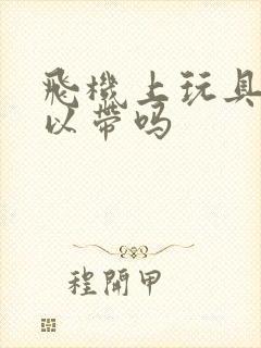 飞机上玩具枪可以带吗