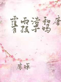 霍雨浩和唐舞桐有孩子吗