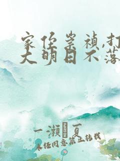 家侄崇祯,打造大明日不落小说 小说