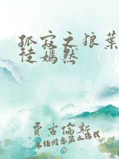 孤寂之狼叶凡司徒嫣然