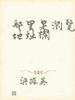 哪里是浏览器的地址栏