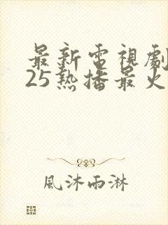 最新电视剧2025热播最火剧在线观看