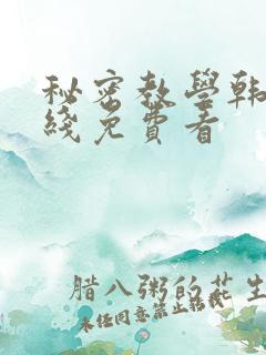 秘密教学韩漫在线免费看
