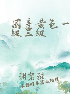 国产黄色一级二级三级