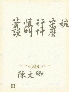 萧慎行宋婉月小说叫什么