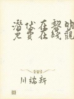 潜伏在黎明之前免费在线观看