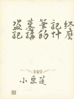 盗墓笔记终极笔记讲的什么