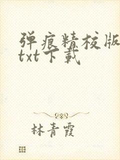 弹痕精校版原著txt下载