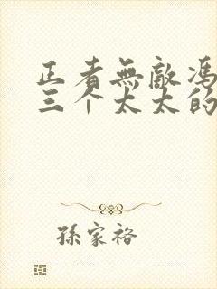 正者无敌冯天魁三个太太的真实身份