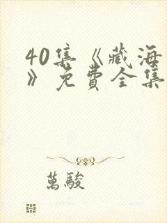 40集《藏海传》免费全集在线观看