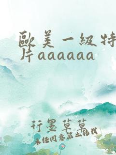 欧美一级特黄大片aaaaaa