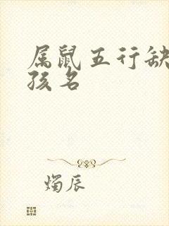 属鼠五行缺木男孩名