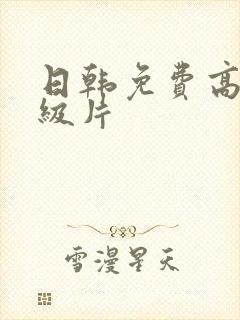 日韩免费高清一级片