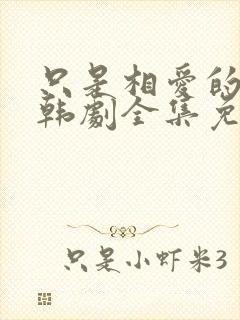 只是相爱的关系韩剧全集免费观看