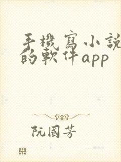 手机写小说赚钱的软件app