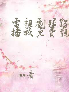 电视剧归路在线播放免费观看高清