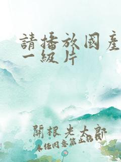 请播放国产黄色一级片