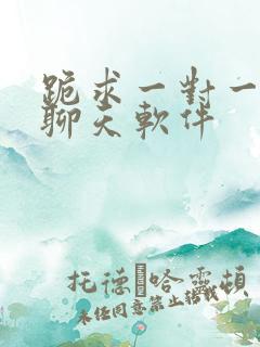 跪求一对一视频聊天软件