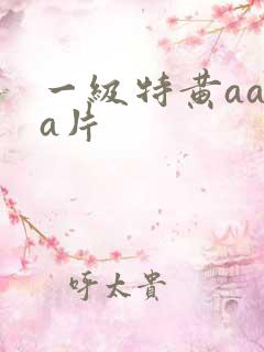 一级特黄aaaa片