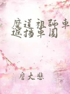 魔道祖师车图无遮挡车图