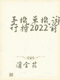 手机单机游戏排行榜2022前十名