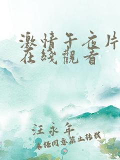 激情午夜片视频在线观看