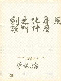 剑之化身原著小说叫什么