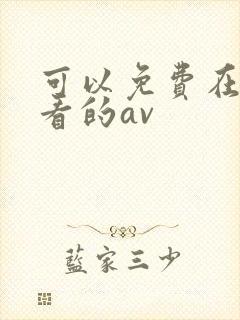 可以免费在线观看的av