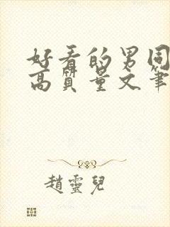 好看的男同小说高质量文笔好