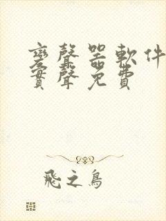 变声器软件实时实声免费