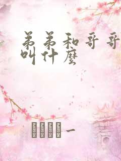 弟弟和哥哥关系叫什么