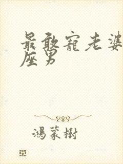 最敢宠老婆的星座男